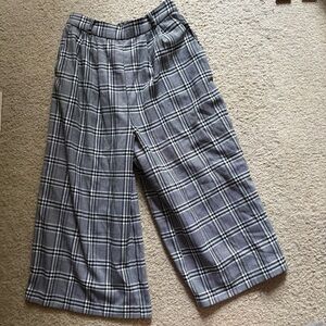 Ingni Plaid Wide-Leg Pants